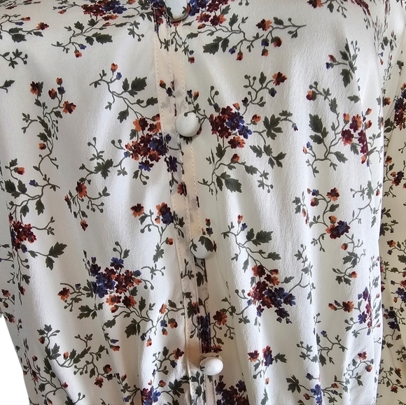 Veronica Beard Riggins Floral Silk Crepe Flounce Mini Dress Beige 4 NWT - Picture 8 of 10